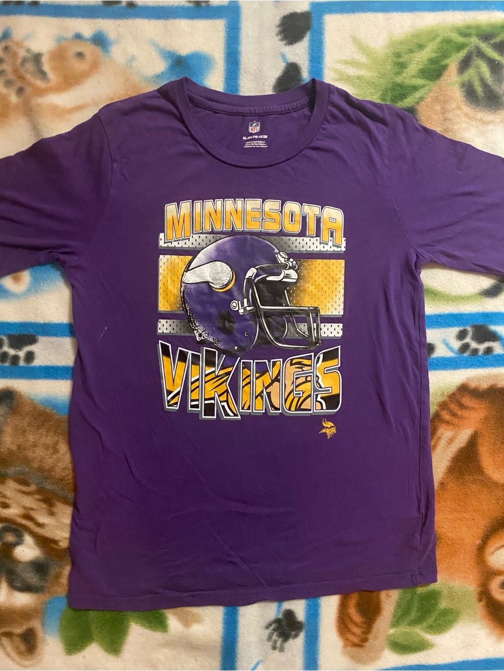 NFL Minnesota Vikings Purple and Gold Graphic Tee